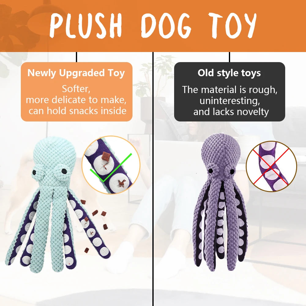 Octopus Dog Toy Plush