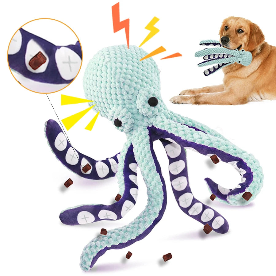 Octopus Dog Toy Plush