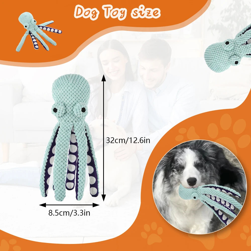 Octopus Dog Toy Plush