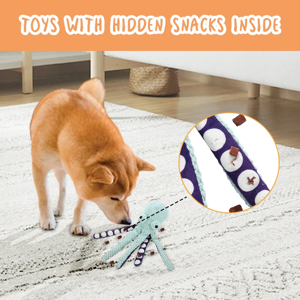 Octopus Dog Toy Plush