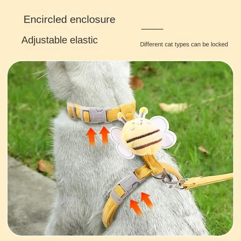 Cute Bee Pet Harness & Leash Set