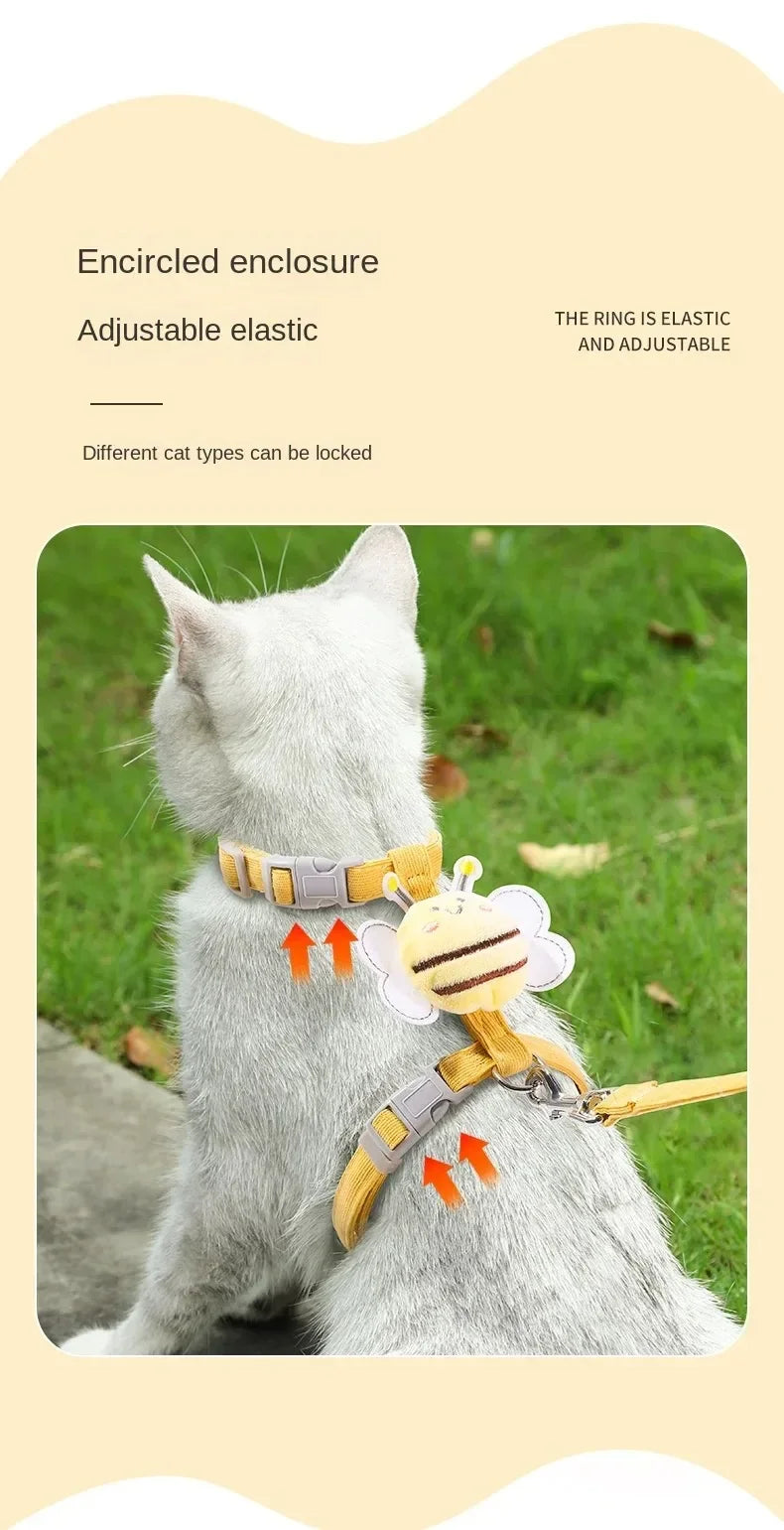 Cute Bee Pet Harness & Leash Set