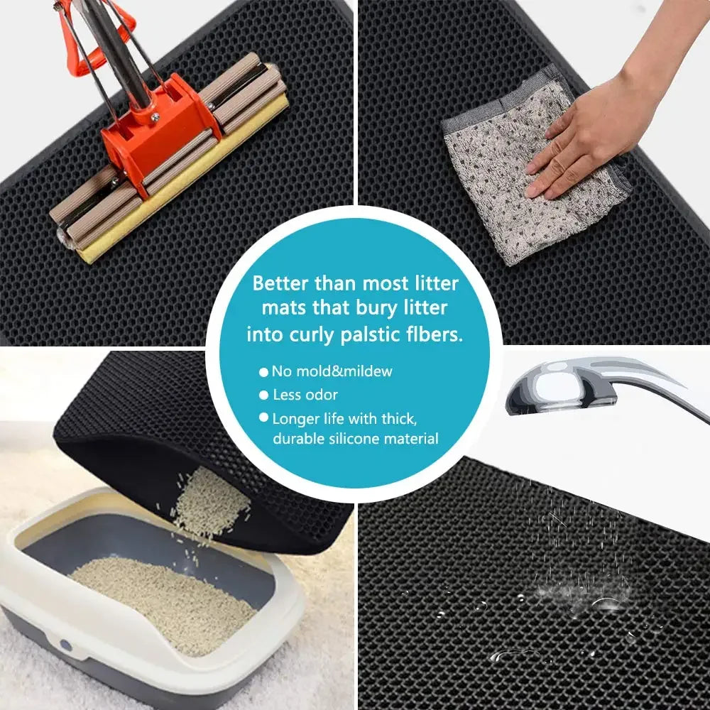 Double Layer Waterproof Pet Litter Box Non-slip Mat