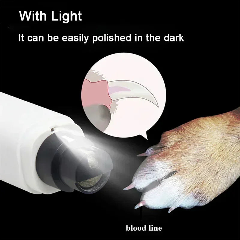 Quiet Electric LED Pet Nail Grinder