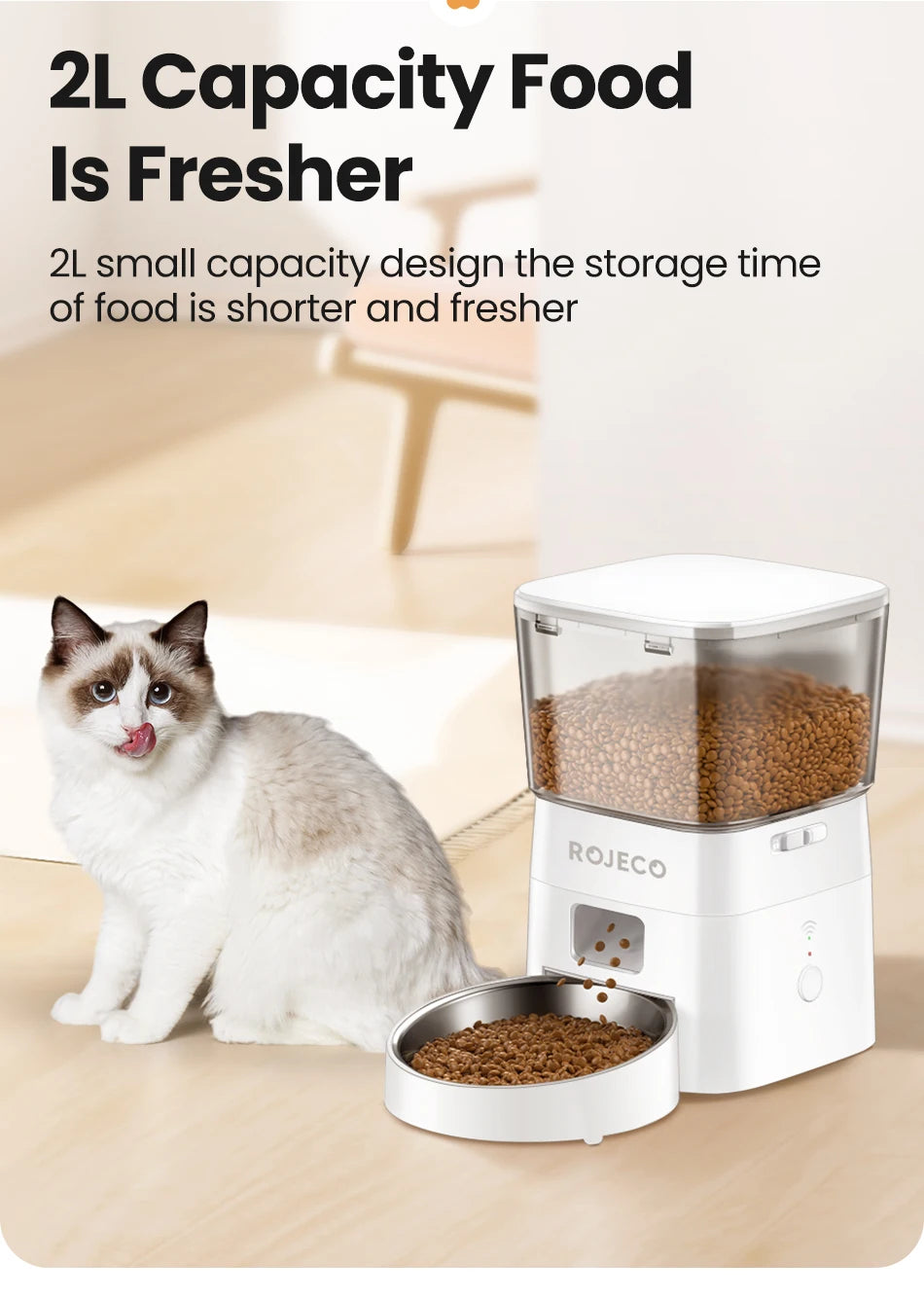 2L Smart Timed Pet Food Dispenser