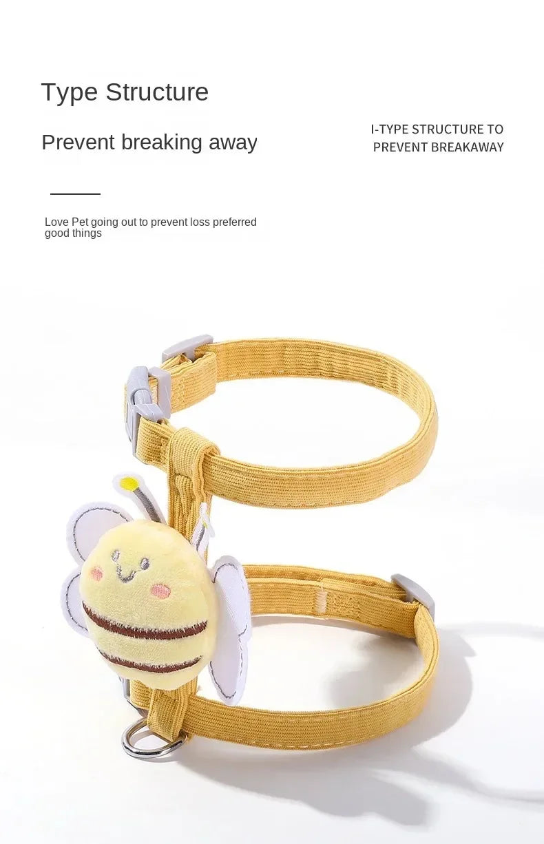 Cute Bee Pet Harness & Leash Set