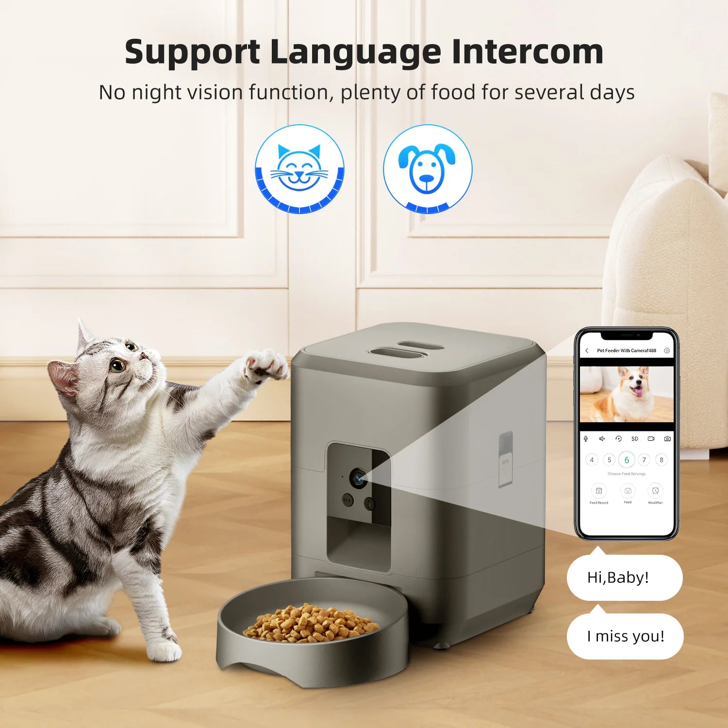 2L Smart Camera Pet Feeder