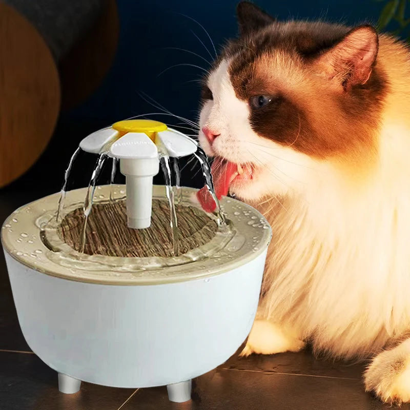 Cute Pet Flower Water Fountain