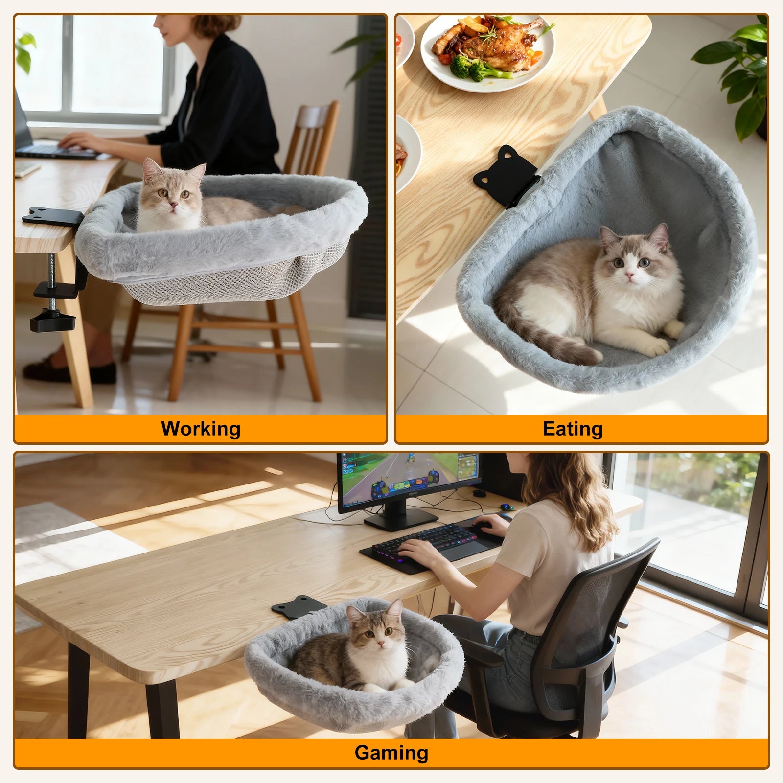Foldable Cat Desk Hammock