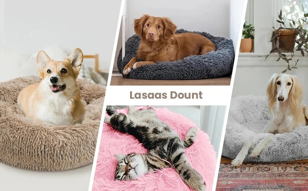 Plush Round Pet Bed