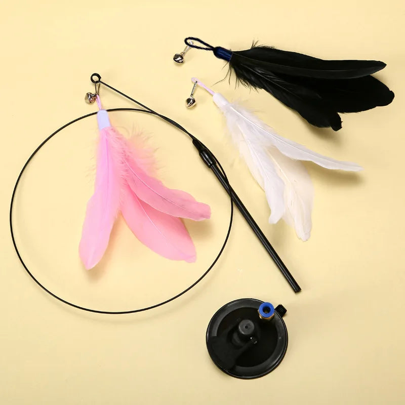 Interactive Feather Cat Teaser Pole