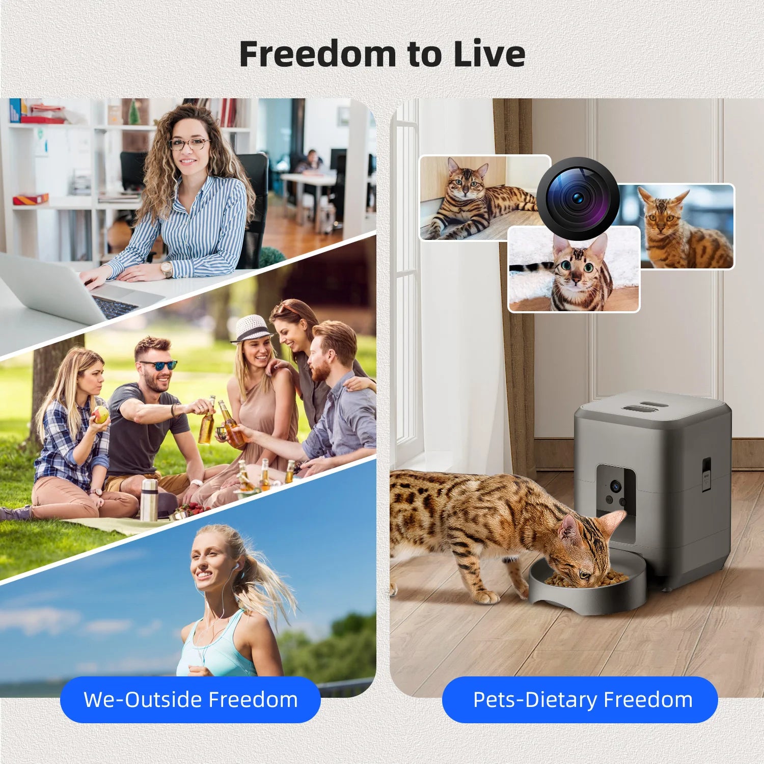 2L Smart Camera Pet Feeder