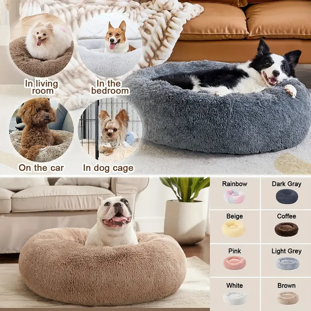 Plush Round Pet Bed
