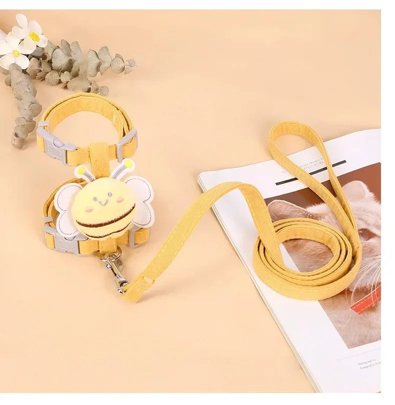 Cute Bee Pet Harness & Leash Set