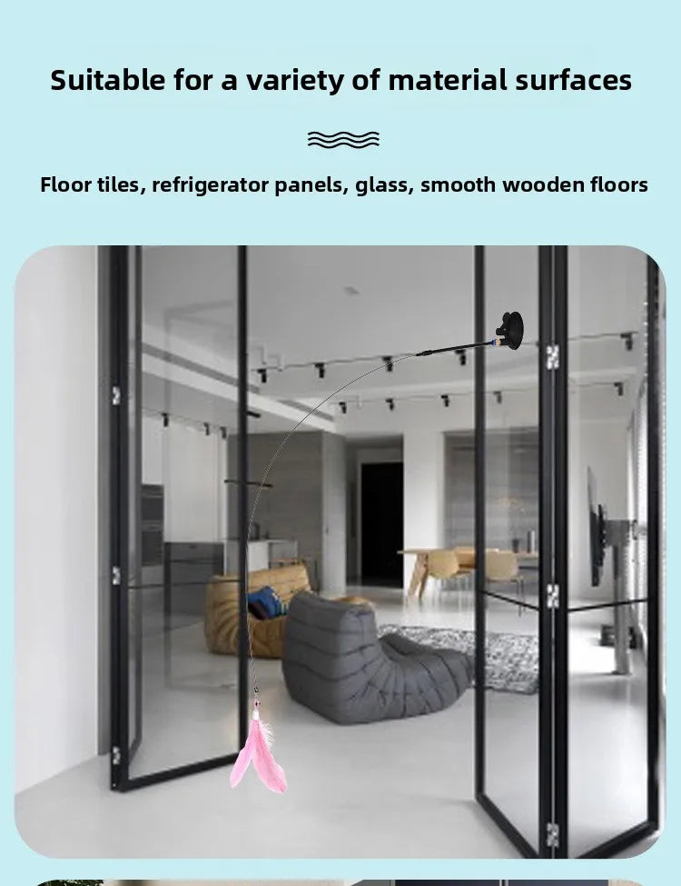 Interactive Feather Cat Teaser Pole