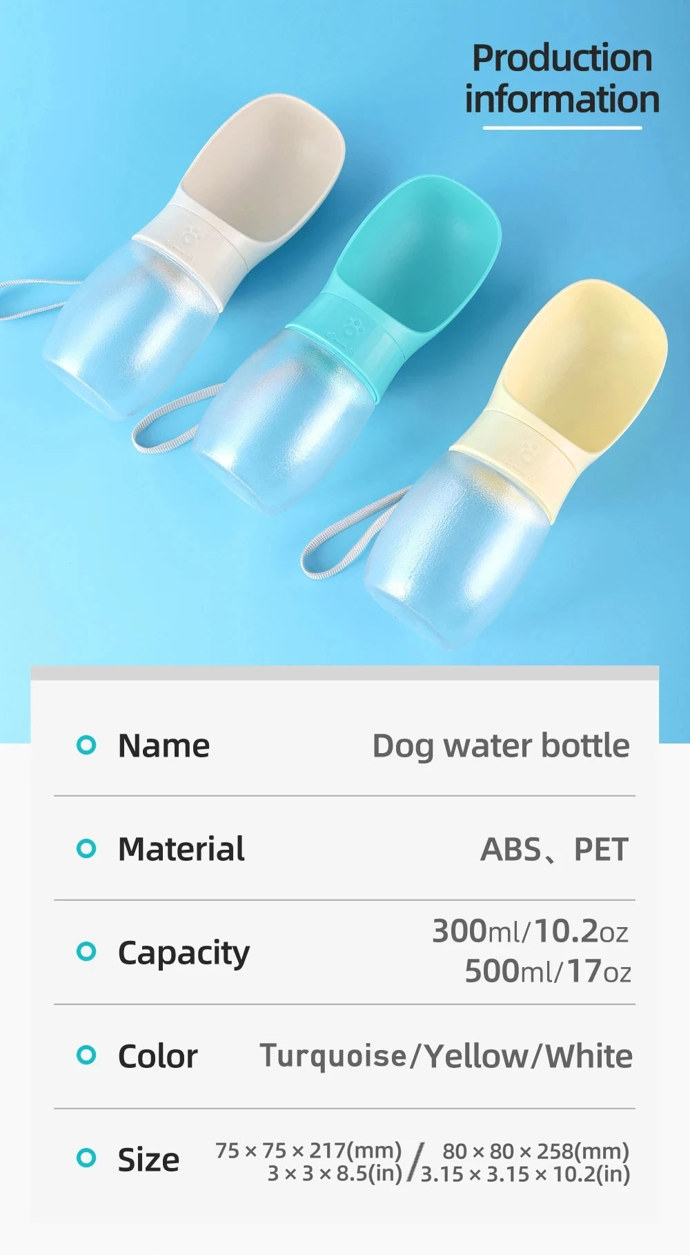 Portable Pet Water Bottle