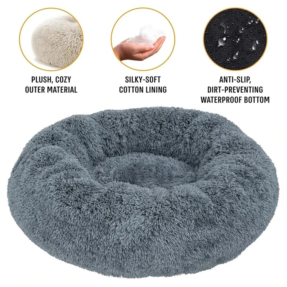 Plush Round Pet Bed