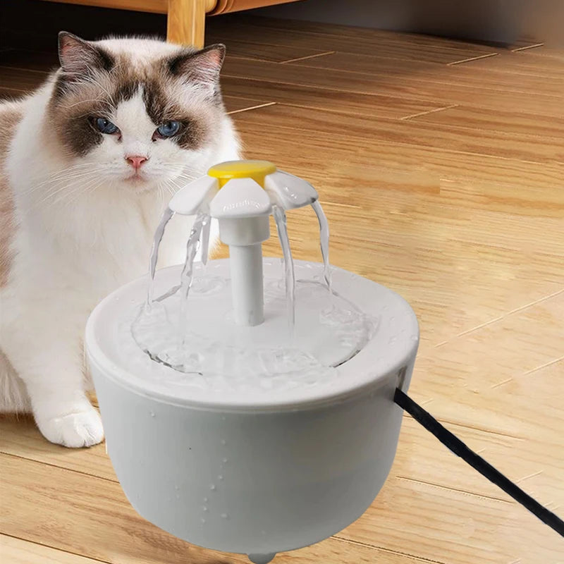 Cute Pet Flower Water Fountain