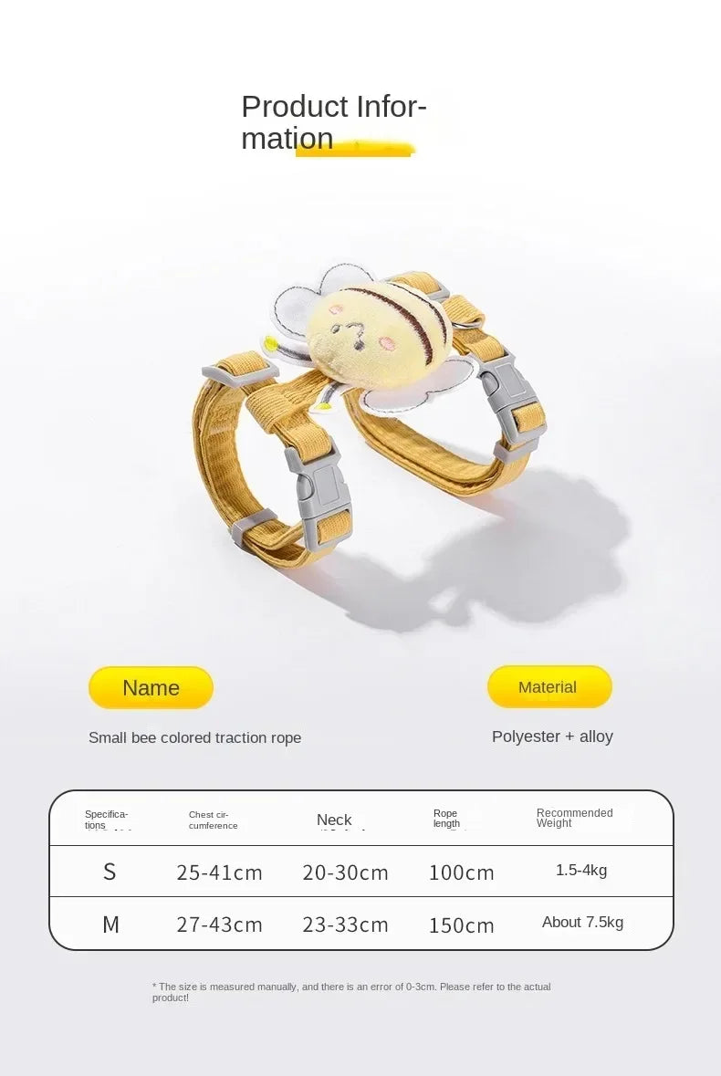 Cute Bee Pet Harness & Leash Set