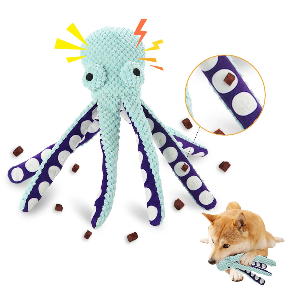 Octopus Dog Toy Plush