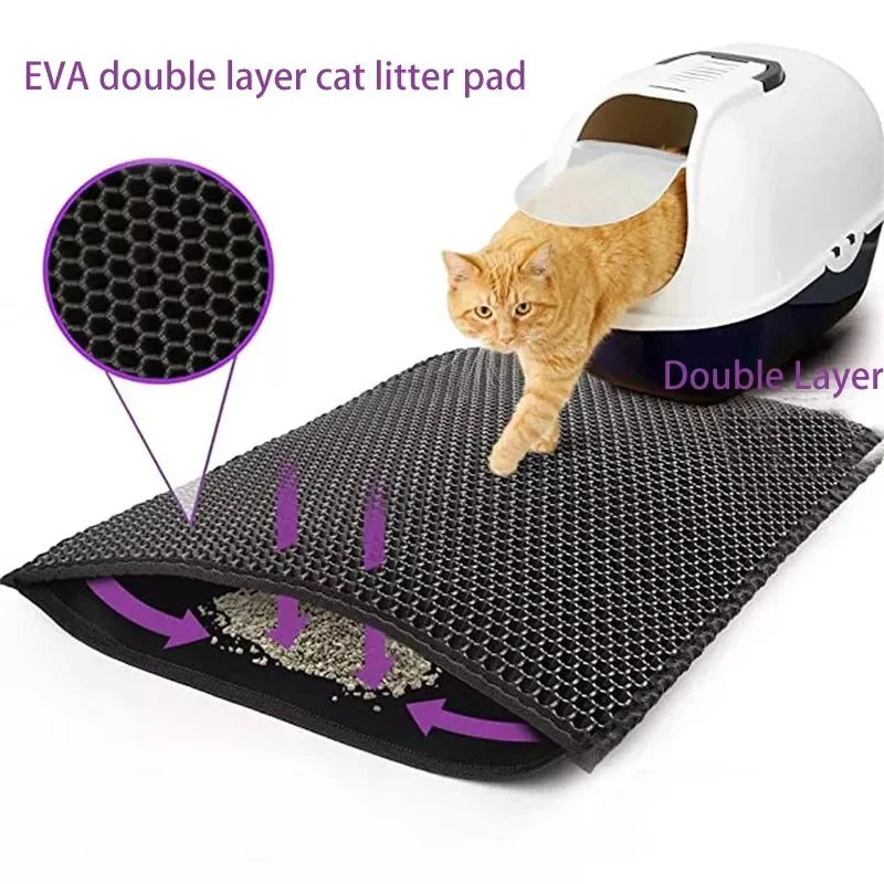 Double Layer Waterproof Pet Litter Box Non-slip Mat